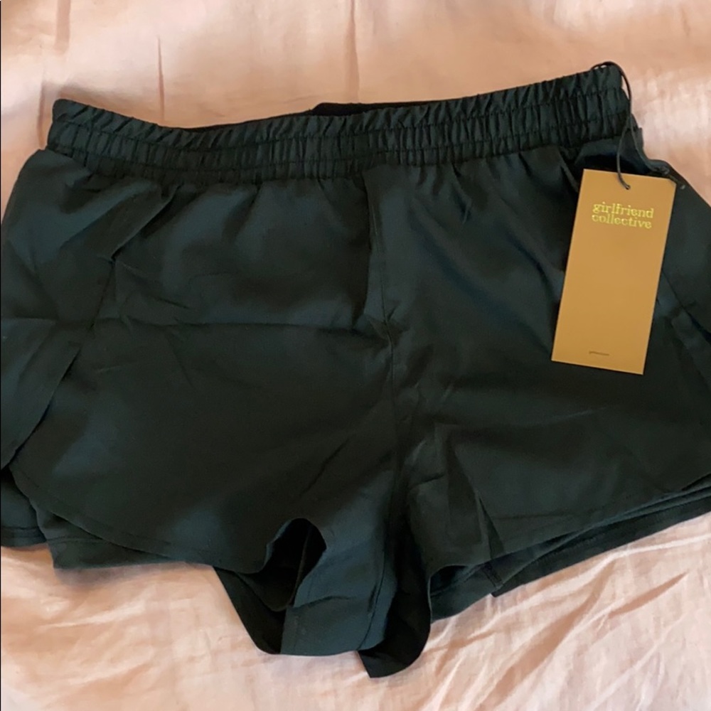 girlfriend collective black trail shorts